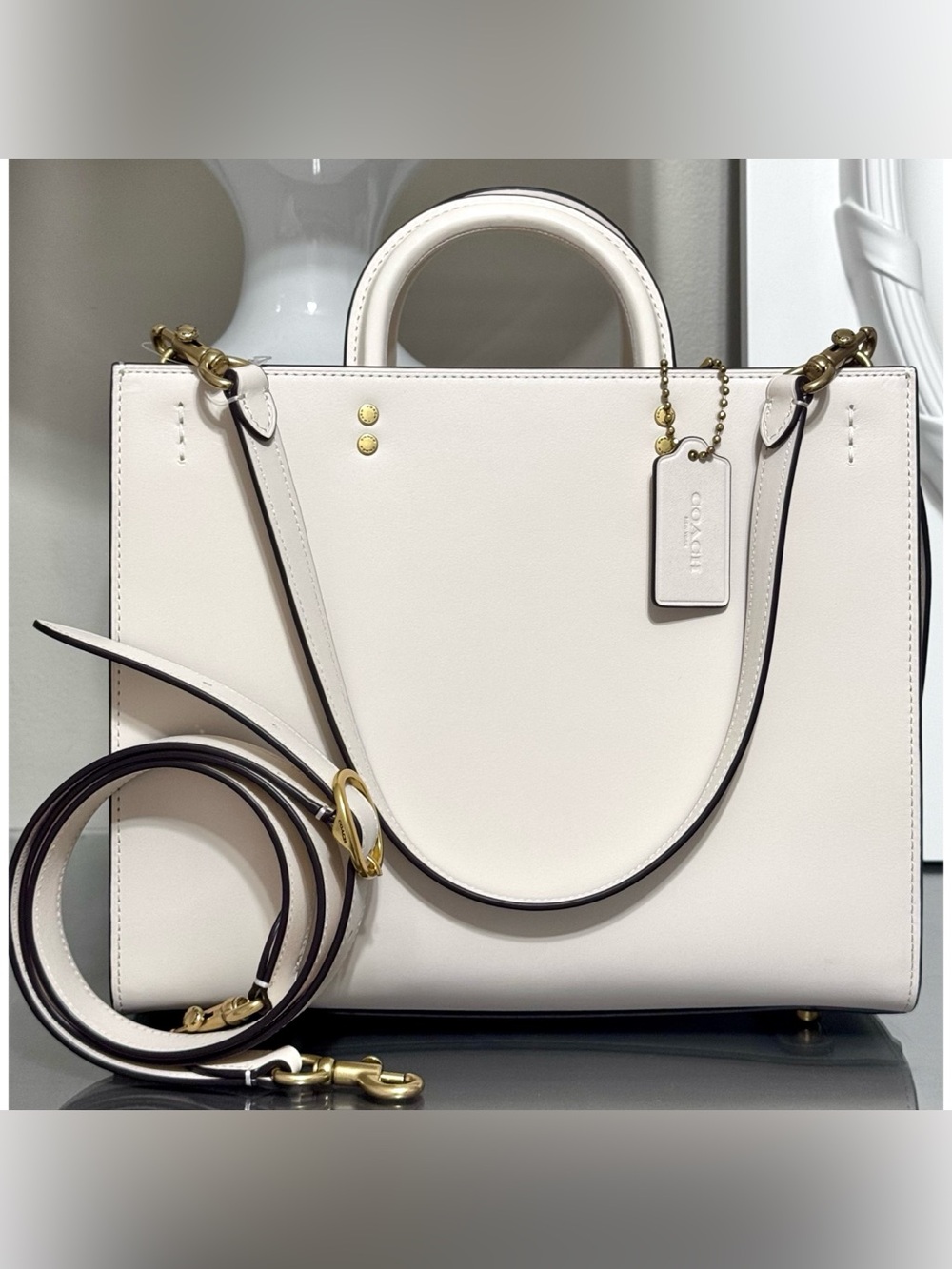 COACH Rogue Bag, BRASS/CHALK